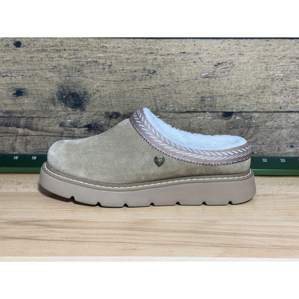 🔥 NEW Skechers Women's Bobs Keepsakes Cozy Dreams Slippers Brown Size:6- TAZZ